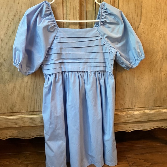 Copper Key Other - Copper Key Light Blue Puff-Sleeve Pleated Bodice Dress